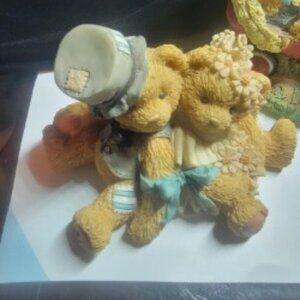 Vintage Hamilton Collection Robbie & Rachael Love Bears “All Things” Figurine